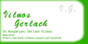 vilmos gerlach business card